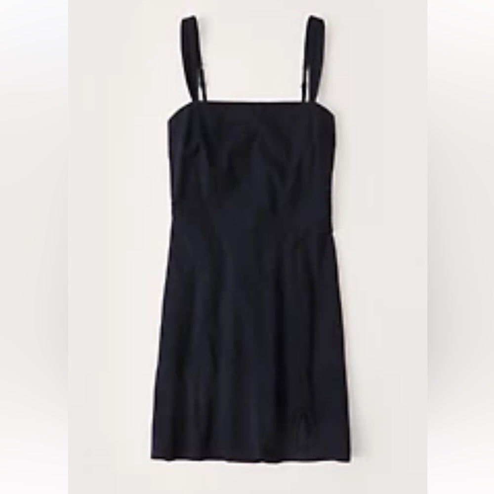 Abercrombie & Fitch Wide Strap Mini Dress NAVY XSP